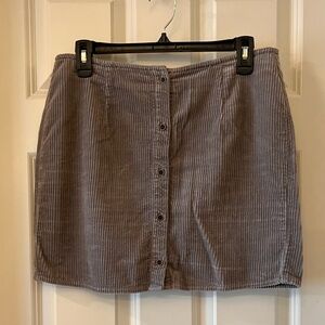 Forever 21 Gray Corduroy Pencil Skirt